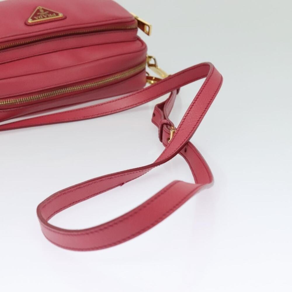 Prada Leather Shoulder Bag Saffiano Pink - Picture 9 of 15
